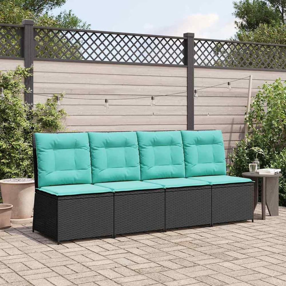 vidaXL Garden Sofa with Cushion Poly rattan - 54 x 67 x 95 cm