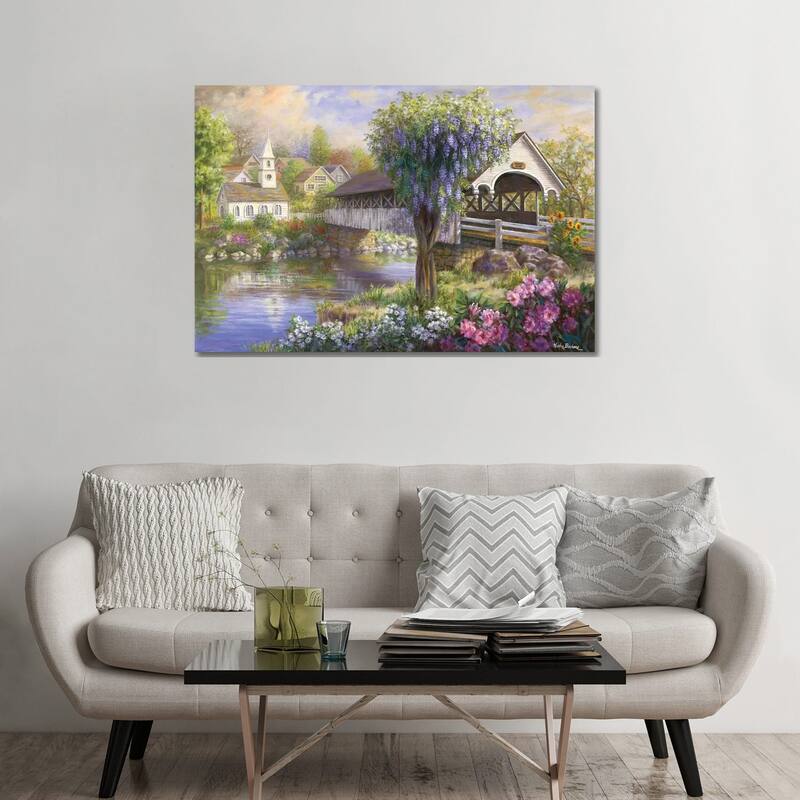 iCanvas "Picturesque Covered Bridge" by Nicky Boehme Canvas Print - 32x48x1.5