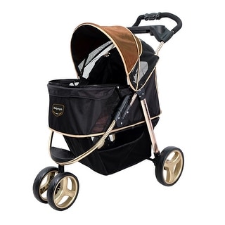 ibiyaya Monarch Premium 3 Wheel Pet Jogger Stroller for Small/Medium Pets, Gold - 17