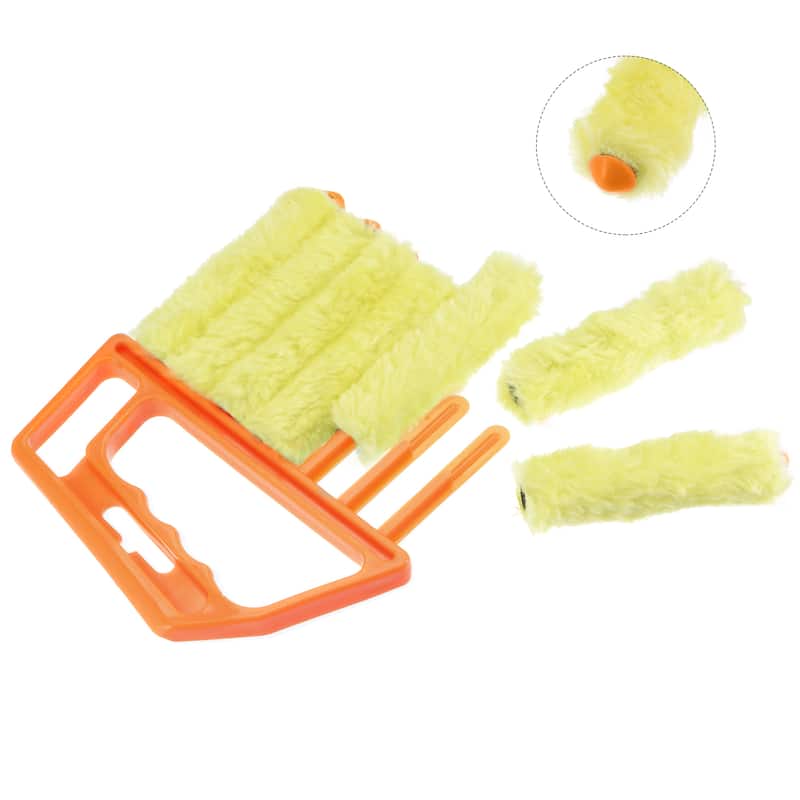 Window Blind Hand-held 7 Finger Shutters Brush Tool with Blue Handle