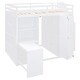 preview thumbnail 12 of 10, Multi-Functional Full Size Bunk Bed with Transformative Wardrobe Space, Integrated Workspace and Shelves, Space-saving, White