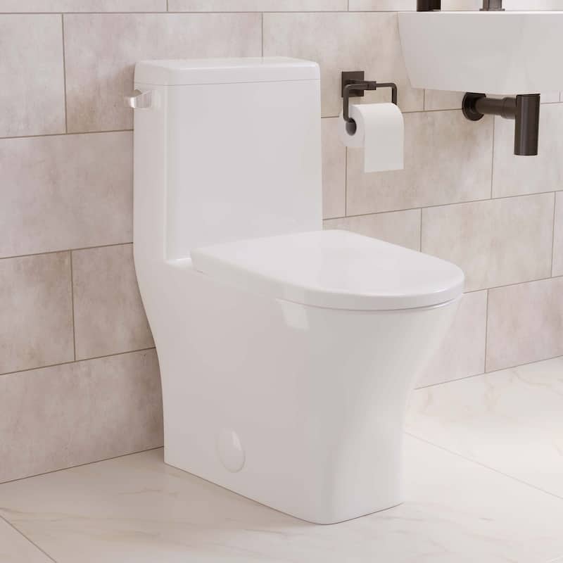Sublime Ii One-Piece Round Toilet With Left Side Flush, 10" Rough-In 1.28 Gpf - 13.98" x 28.74" 24.02"