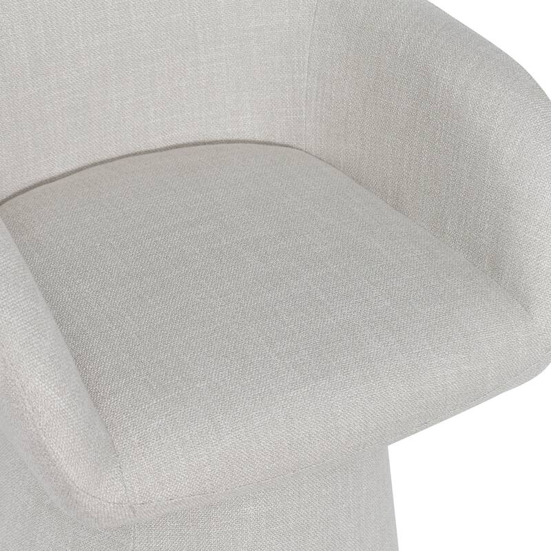 Modern 22.5" W Upholstered Swivel Barrel Back Dining Chair
