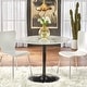 preview thumbnail 2 of 21, Carson Carrington Klemens Round Dining Table Faux Marble/Black