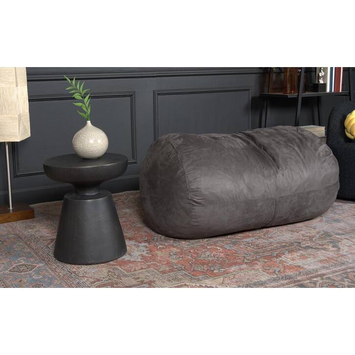 4 Foot Cylindrical Suede Bean Bag