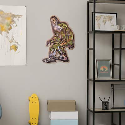 Bigfoot Collage Embossed Shaped Metal Sign - 19.5" x 12.9" - 19.5" H x 12.9" L x 0.12" D