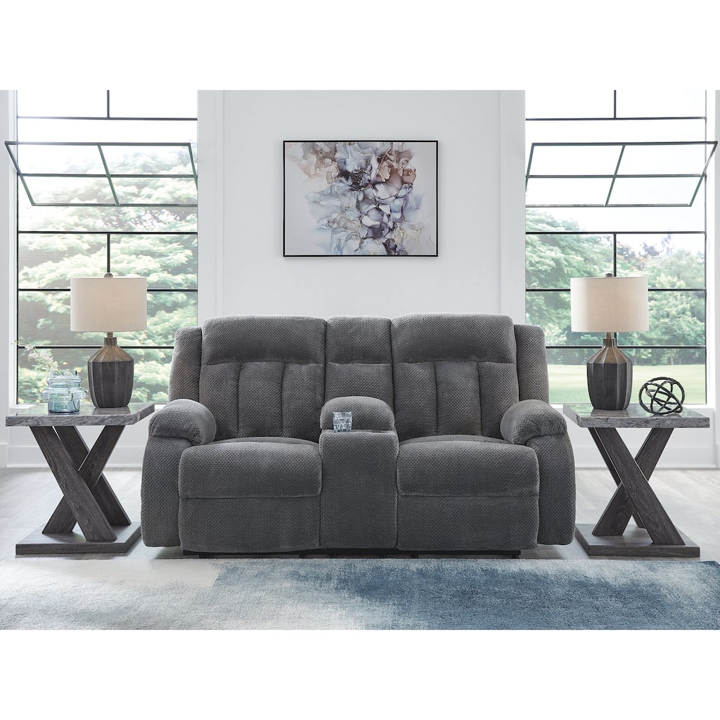 Signature Design by Ashley Free Wake Power Reclining Loveseat with Console - 75" W x 40" D x 40" H