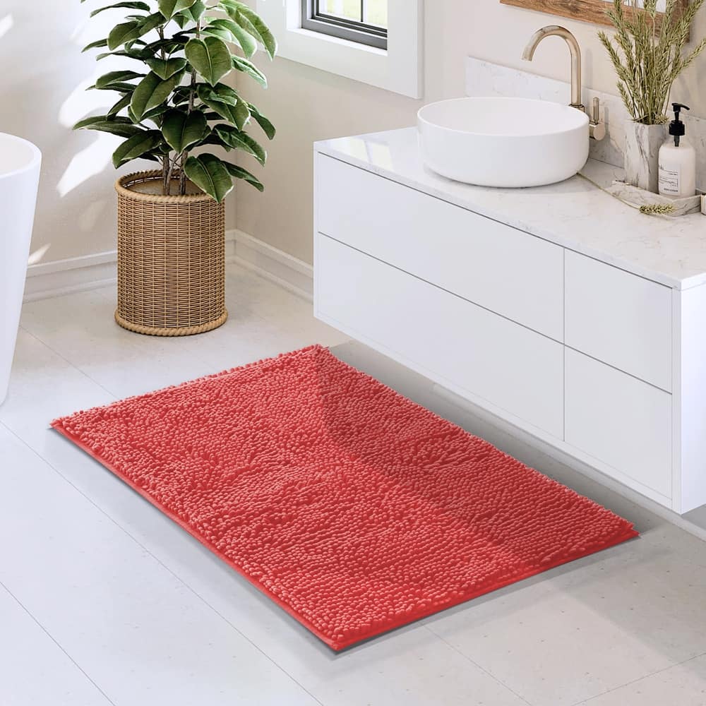 Empyrean Non-Slip Super Plush Chenille Bathroom Rugs