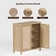 preview thumbnail 4 of 7, SICOTAS Rattan Sideboard Buffet Set of 2 with 2 Doors