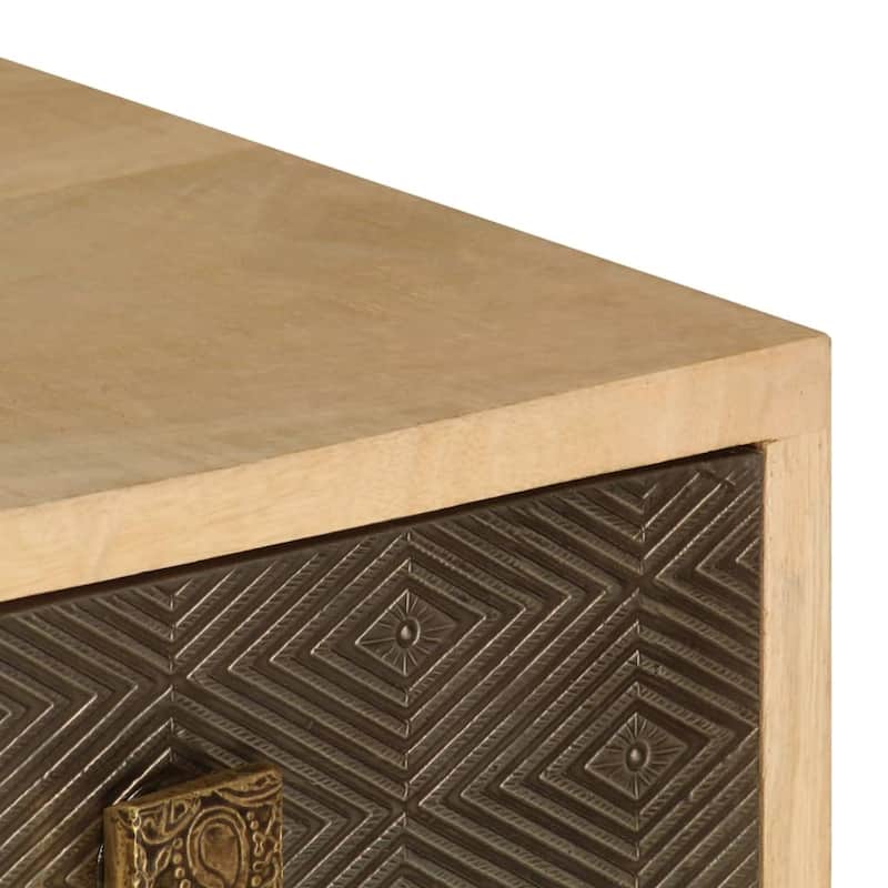 vidaXL TV Stand 47.2"x11.8"x15.7" Solid Wood Mango