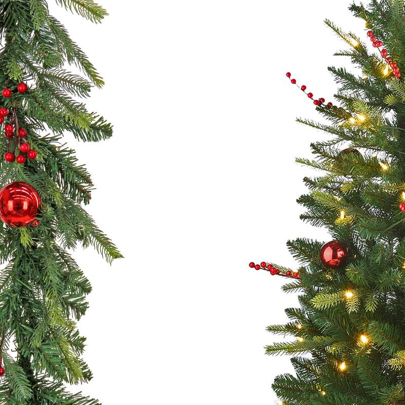 National Tree Company Scotch Creek Fir Feel Real Pre-Lit Assortment - 4 ft