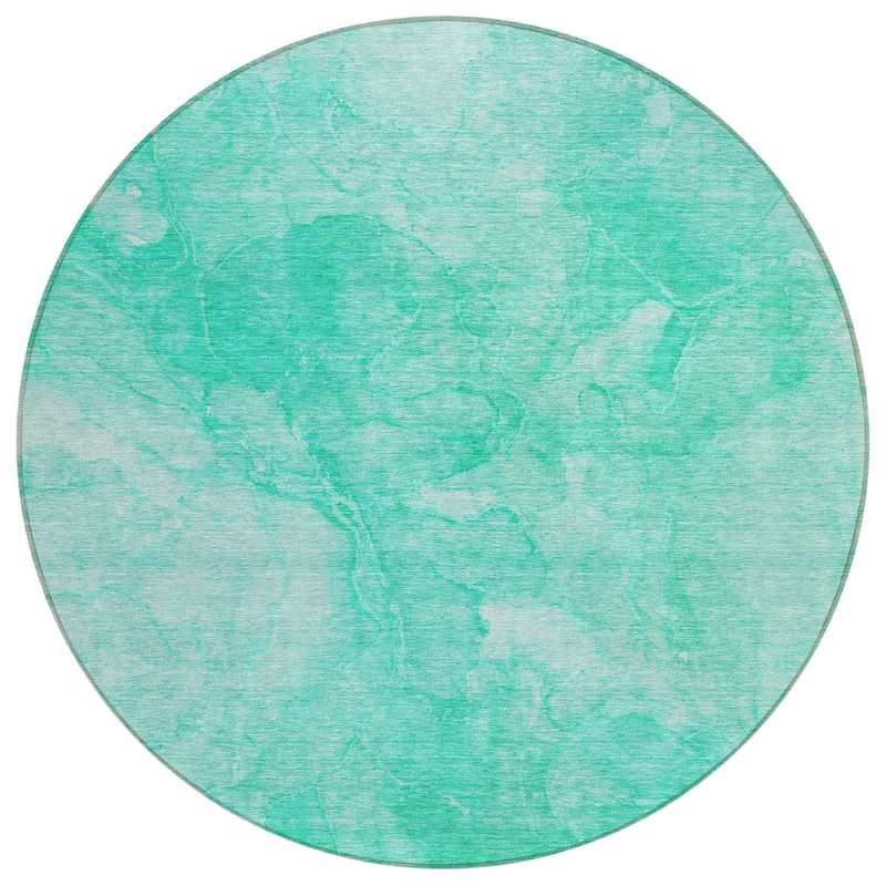 Machine Washable Indoor/ Outdoor Chantille Abstract Watercolor Rug