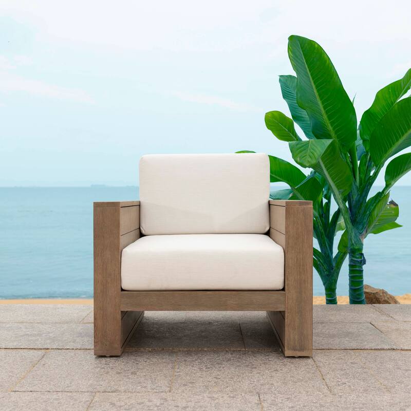 SAFAVIEH Couture Santiago Eucalyptus Patio Chair - 32"W x 34"D x 26"H