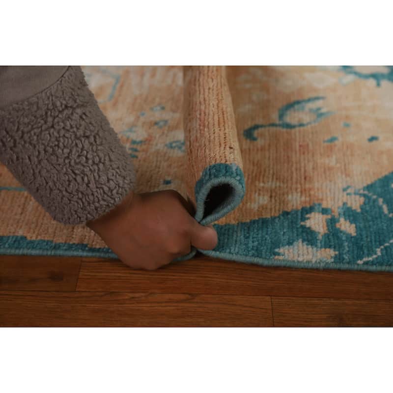 Vegetable Dye Animal Pictorial Art Deco Oriental Wool Rug Hand-knotted - 1'11" x 4'0"