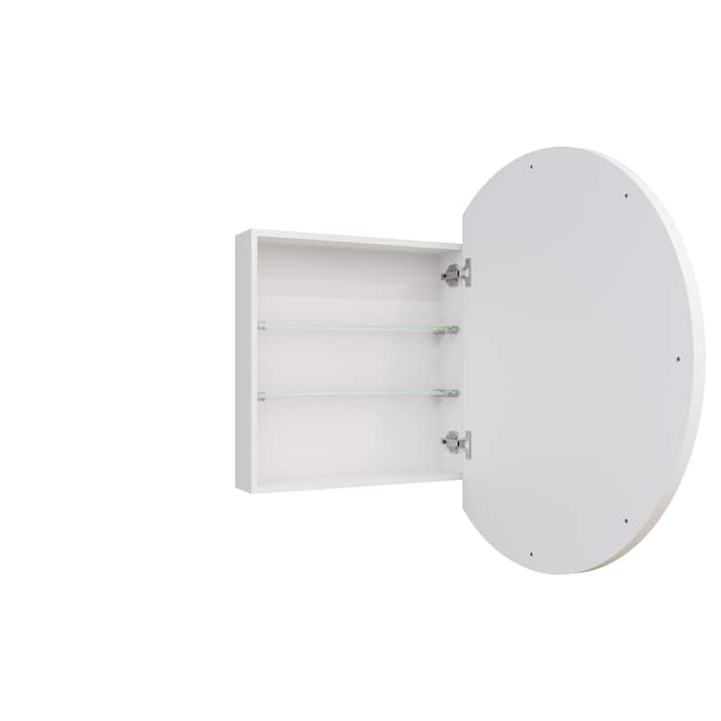 One Door Steel Frame Round Shape Medicine Cabinet