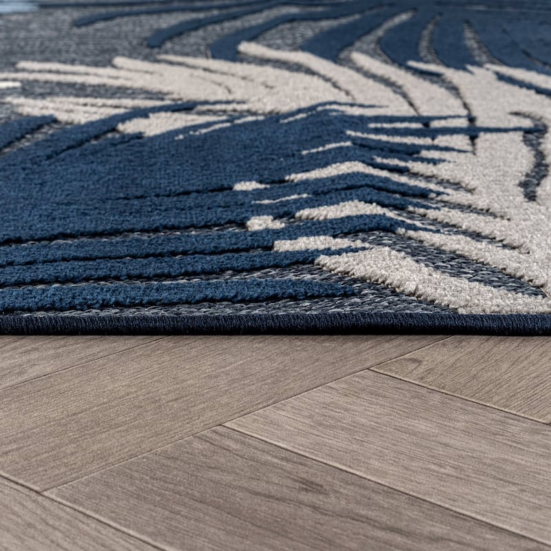 World Rug Gallery Tropical Floral Indoor/Outdoor Area Rug