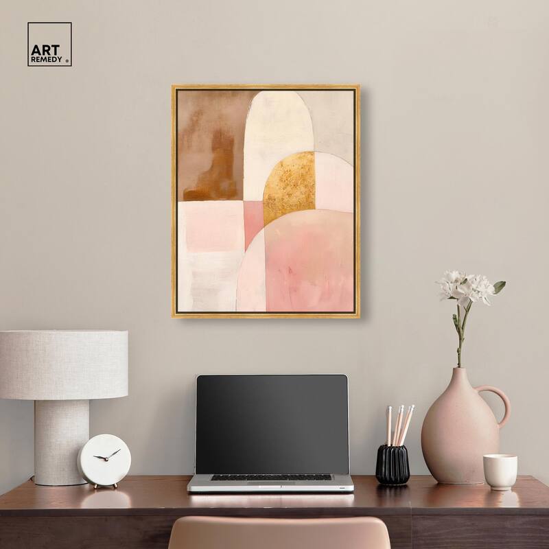 Rose Quartz and Sand I Canvas by Art Remedy