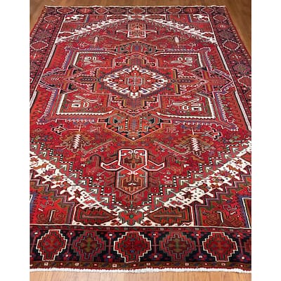HERAT ORIENTAL Handmade Fine Persian Heriz Wool Rug - 9'9" x 13'