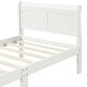 preview thumbnail 10 of 11, Twin Wood Platform Bed with Sleigh Headboard and Footboard Design