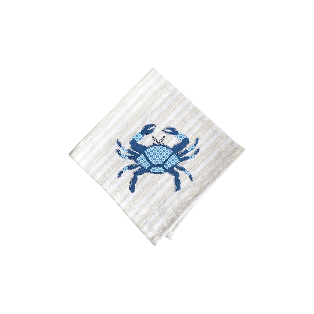 Crab Stripe Napkin Set of 6 - Set of 6