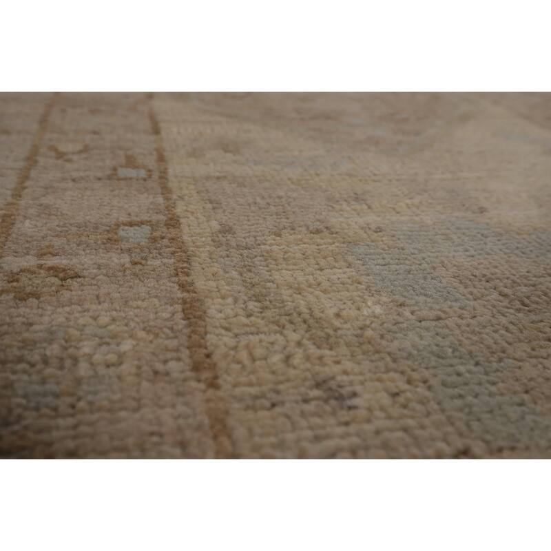 Earth Tone Vegetable Dye Oushak Area Rug Hand-Knotted Wool Carpet - 8'2"x 9'8"