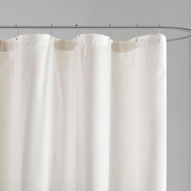 Madison Park Loire Ombre Printed Seersucker Shower Curtain