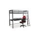 preview thumbnail 3 of 12, Signature Design by Ashley Broshard Black Twin Loft Bed with Desk
