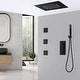 preview thumbnail 8 of 39, LED 4-Way Complete Rain and Waterfall Shower System with 3 body Jets and High-pressure Handheld, Ceiling Mounted