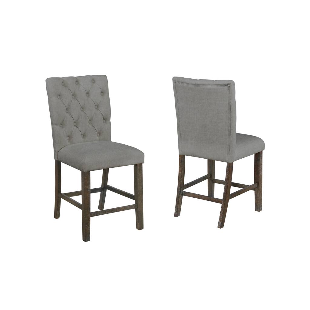 Best Quality Furniture Rustic Counter Height Dining Chairs (Set of 2)