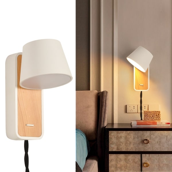 Wall mounted reading lights with plug sales
