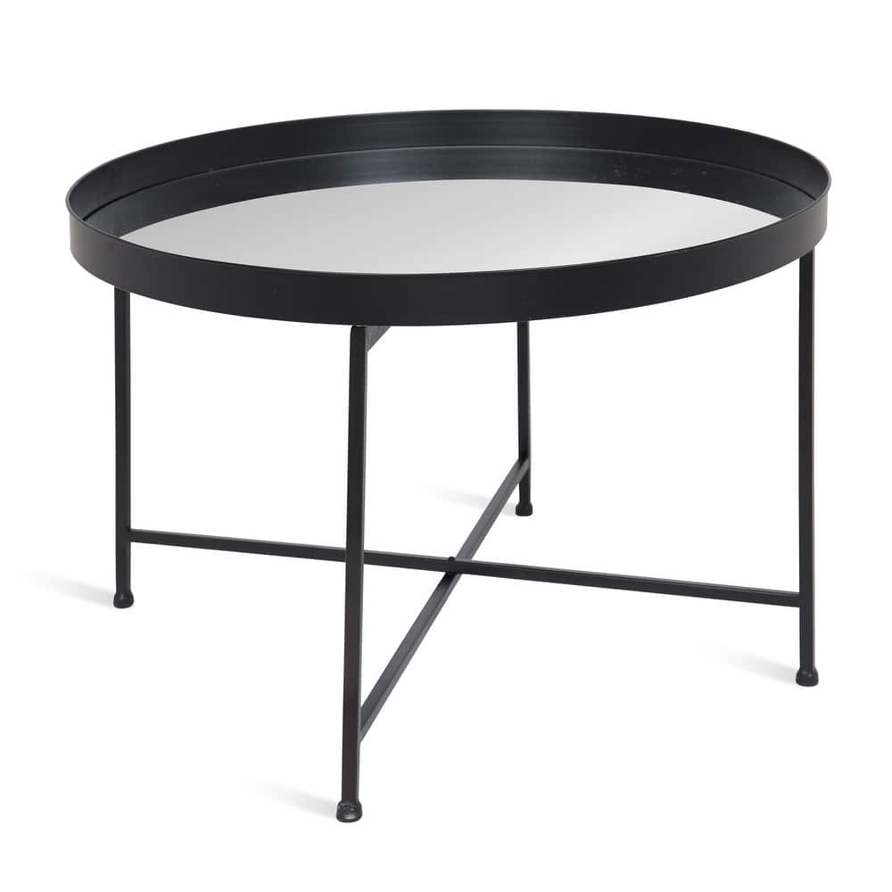 Kate and Laurel Celia Round Metal Coffee Table - 28.25x28.25x19