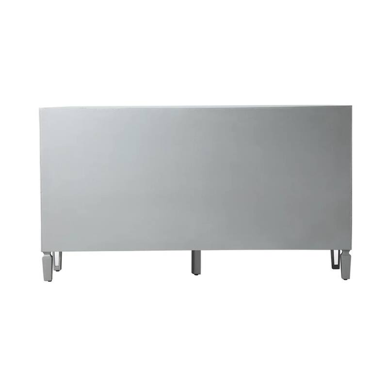 4-Door Mirrored Accent Cabinet