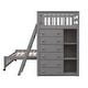 preview thumbnail 19 of 20, Twin Over Full Bunk Bed with 6 Drawers, Flexible Shelves and GuardRail