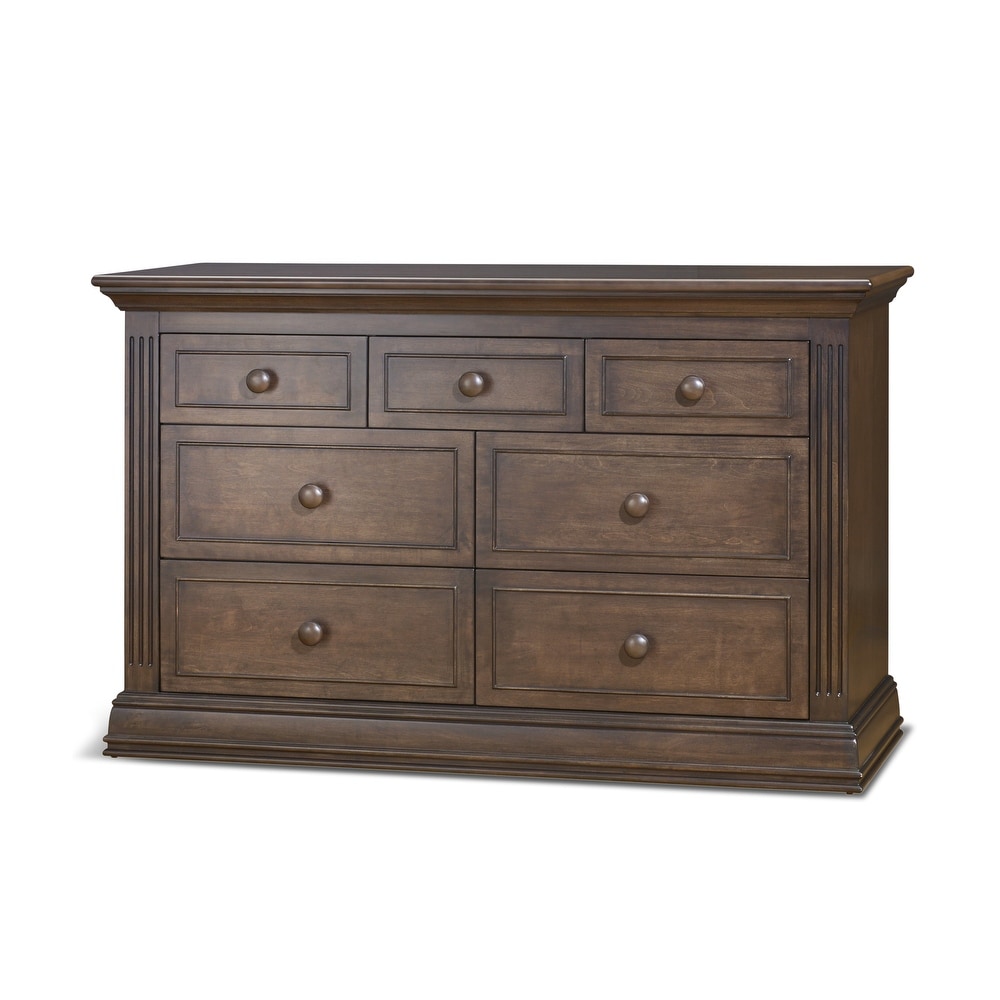 blue dress for baby girl Craftsman Mission 6-Drawer Nursery Maple Wood Dresser with Changing Topper