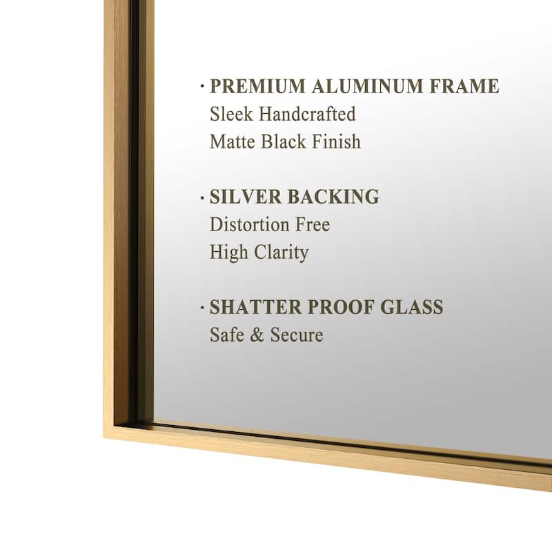 Modern Rectangle Framed Bathroom Vanity Mirror Accent Wall Mirror