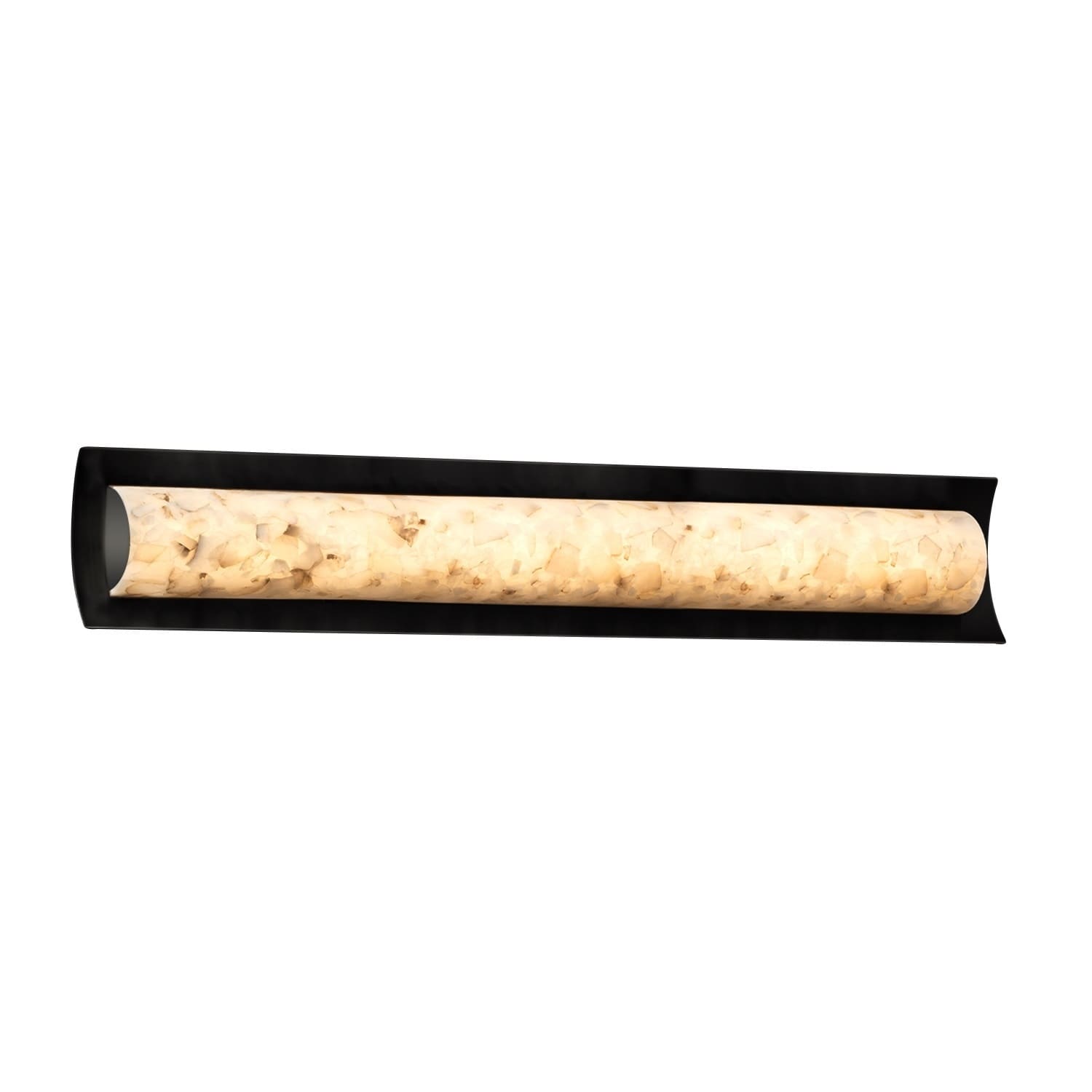 Justice Design Alabaster Rocks Lineate 30-inch Matte Black ADA Wall/ Bath Bar