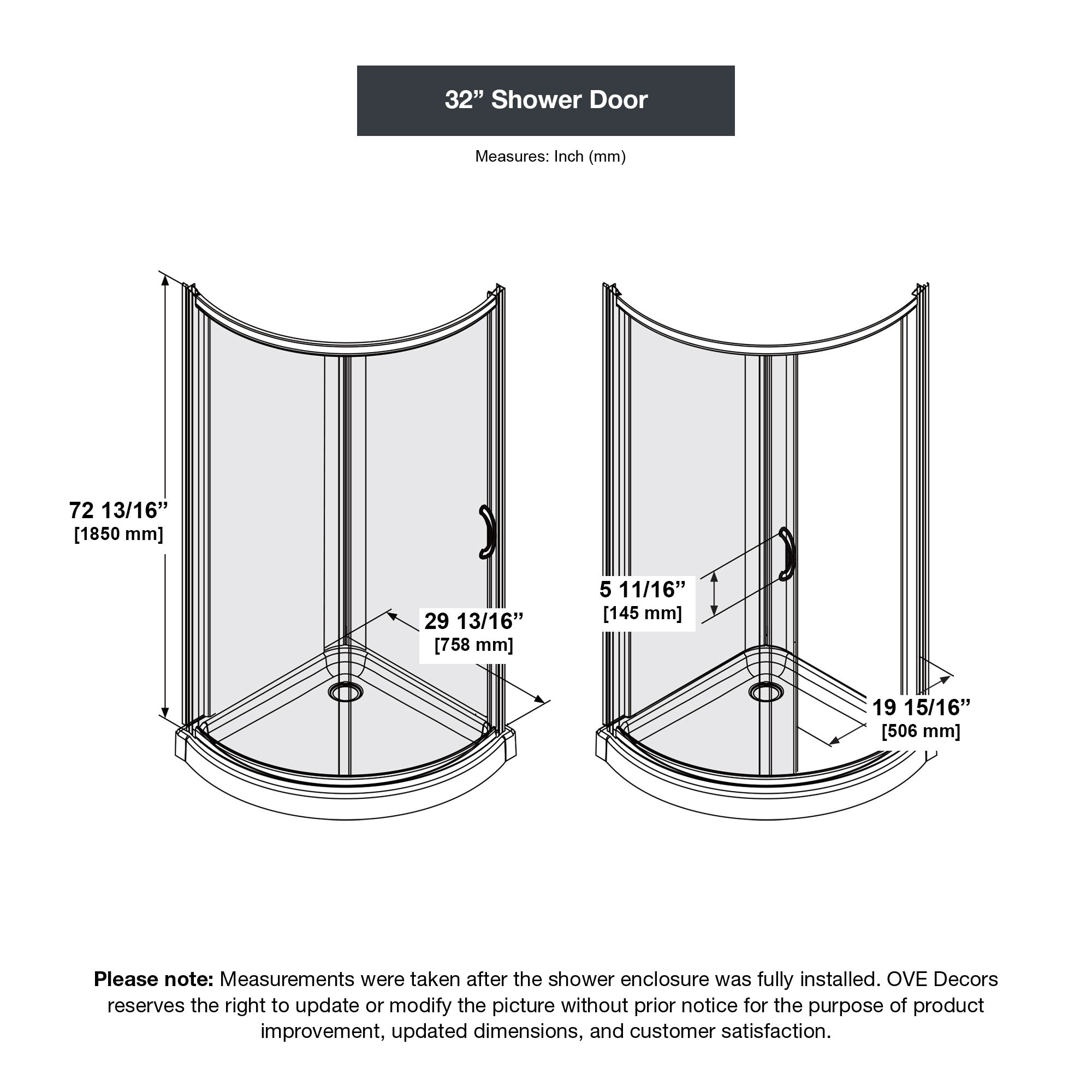 Breeze 32 in. L x 32 in. W x 76.97 in. H Corner Shower Kit with Clear  Framed Sliding Door in Satin Nickel and Shower Pan