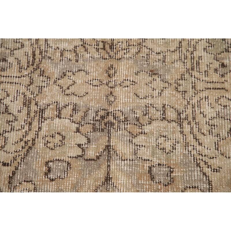 Distressed Sparta Turkish Vintage Rug Handmade Wool Carpet - 5'6"x 9'1"