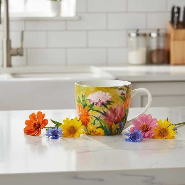 Pimpernel 16 oz Exotic Floral Porcelain Mug