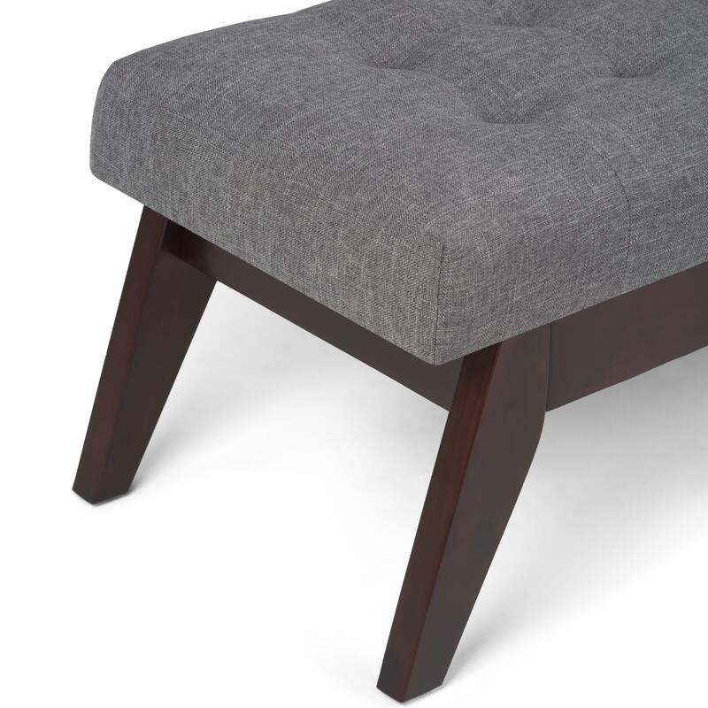 Mid Century Tufted Ottoman Bench