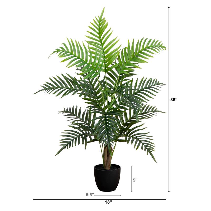 Areca Palm Artificial Potted Tree - 3'