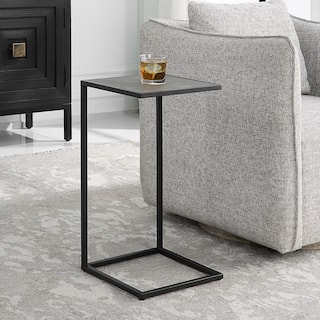 Antique Black Iron and Shagreen Accent Table by Matthew Williams
