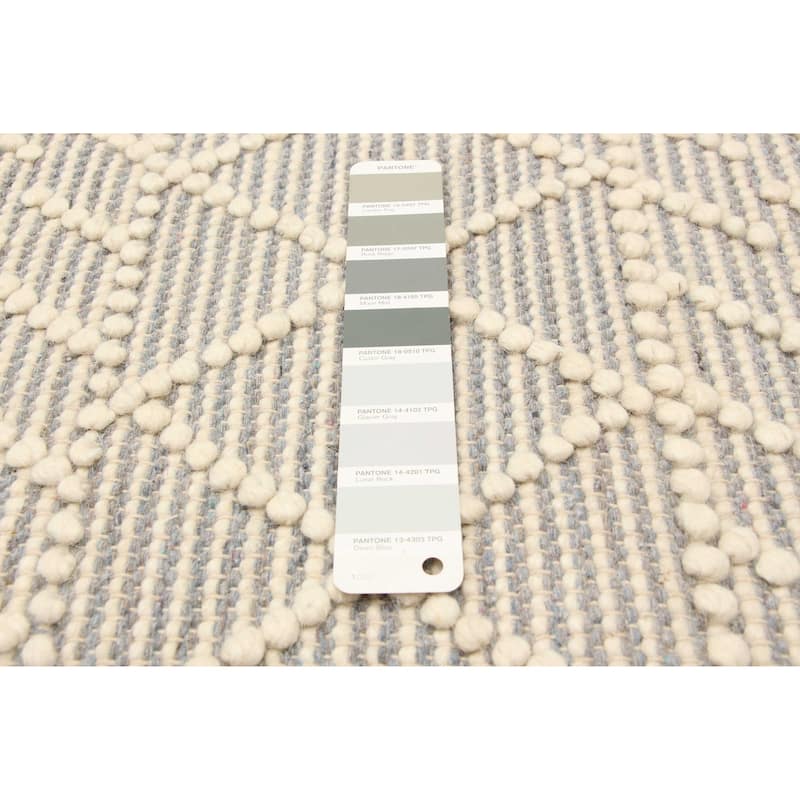 ECARPETGALLERY Braid weave Sienna Grey Wool Rug - 5'0 x 8'0