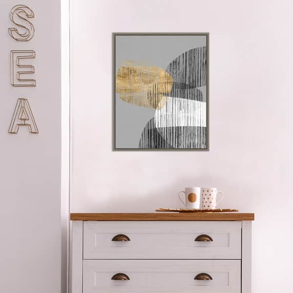 Adjacent Shapes I By Jennifer Goldberger Framed Canvas Art Overstock 32923263