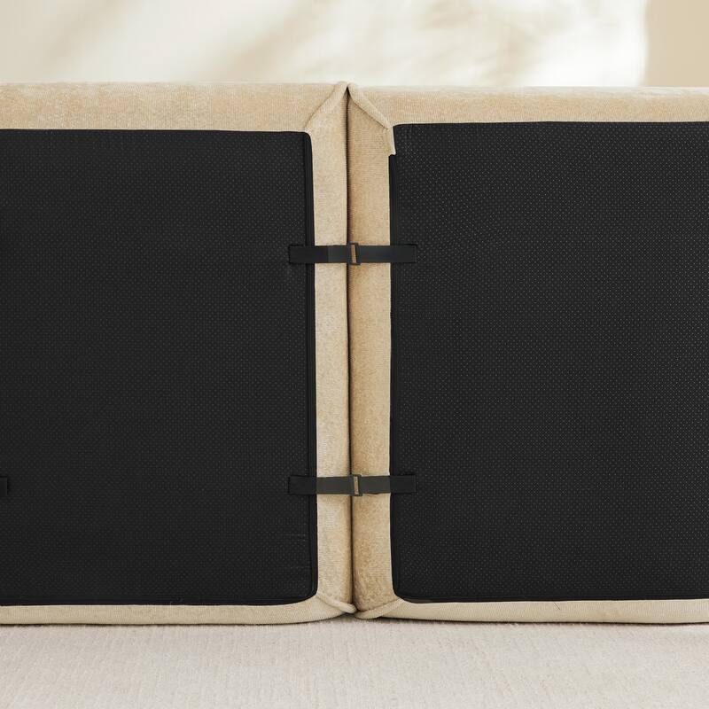 GDFStudio - Modular 3-Seater 108.66" Boneless Velvet Sofa