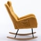 preview thumbnail 33 of 48, Modern Living Room Teddy Fabric Rocking Chair with Pocket and Headrest, Dark Green