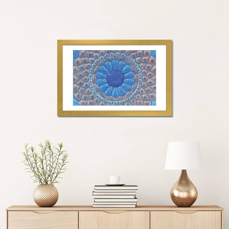 iCanvas "Ancient Arab Islamic Designs. Blue Pottery, Madaba, Jordan" by William Perry