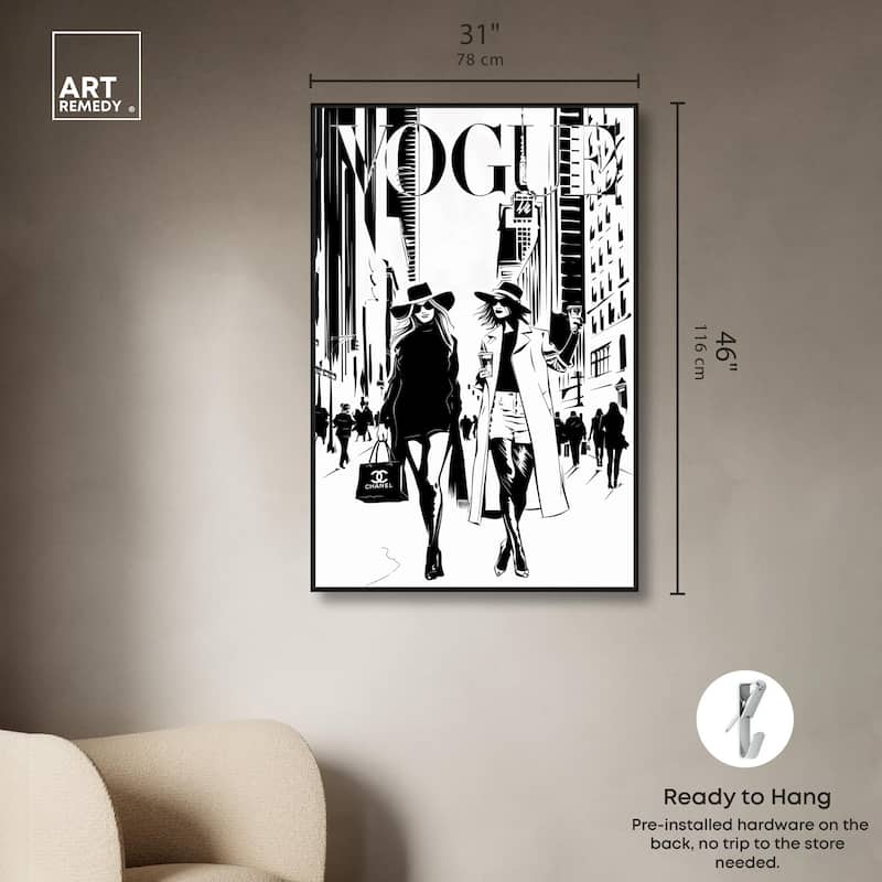 Shopping Gals Cover Canvas by Art Remedy