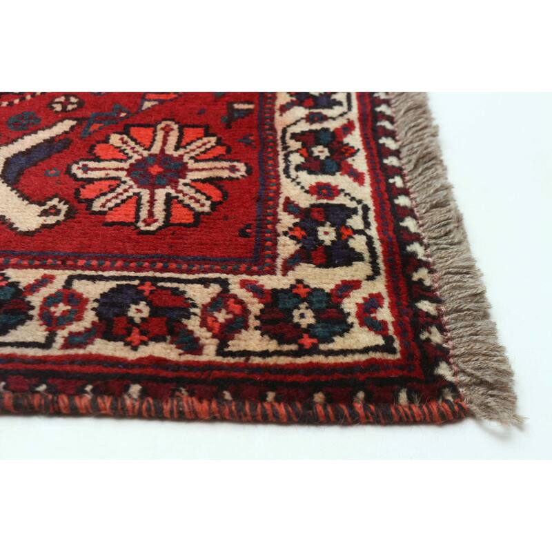 ECARPETGALLERY Hand-knotted Melis Vintage Red Wool Rug - 3'4 x 5'2