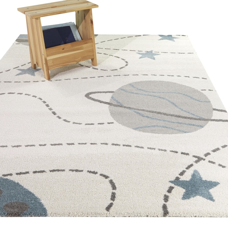 Mod-Tod Astrid Kids Space Area Rug - 5'3" x 7' - Cream - Rectangle